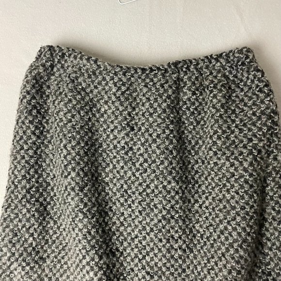 Vtg 70s MJ Seattle Womens XL Gray Mohair Wool Boucle A Line Skirt Made in USA - Picture 7 of 14